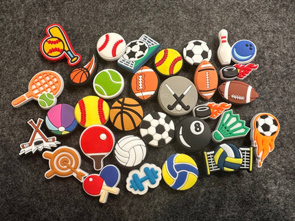 Pick your own Balls theme plain exercise athletic Sports shoe charms