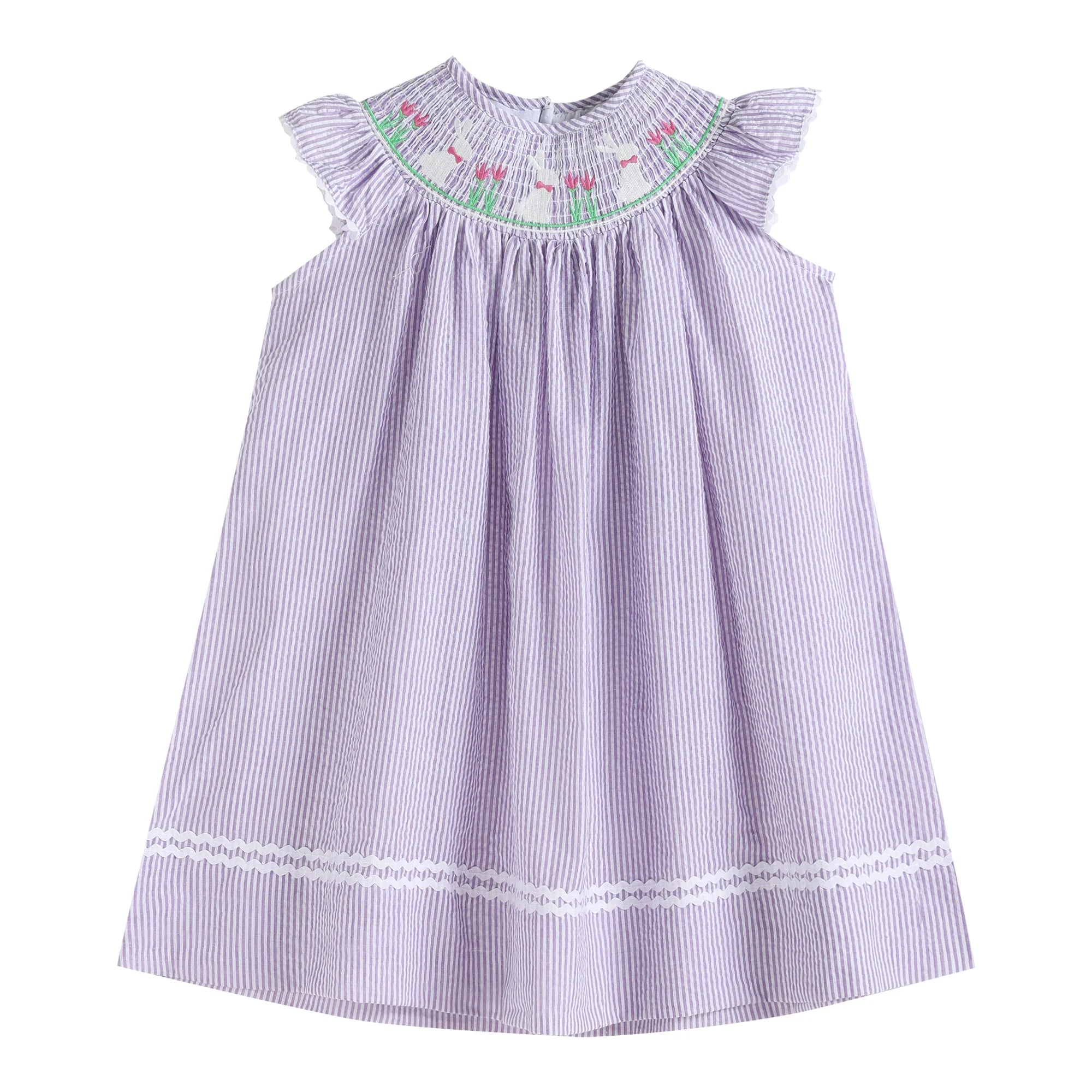 light purple easter dress Light Purple Easter Smocked Bishop Dress