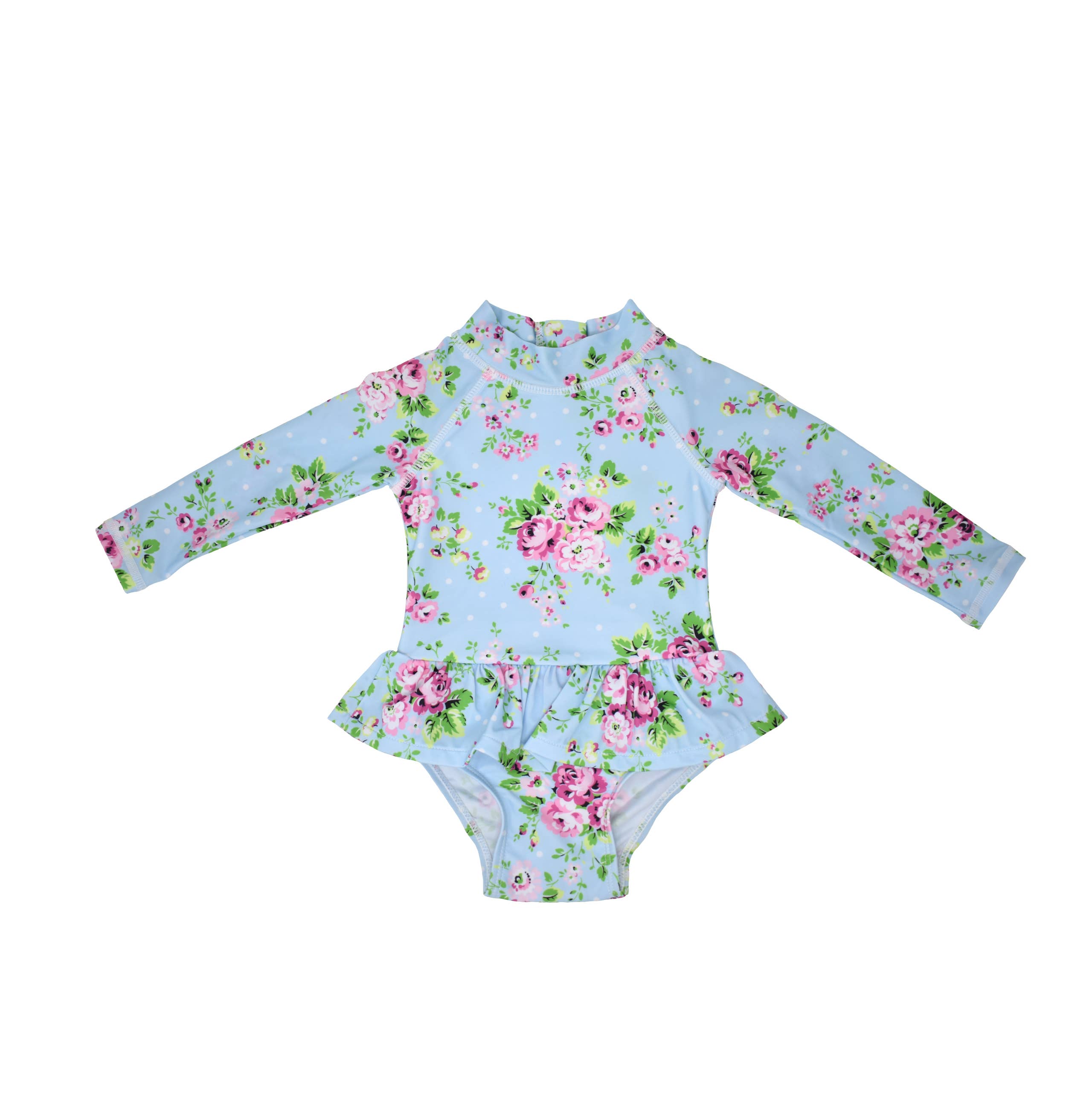 Baby UPF50+ Girls Alissa Infant Ruffle Rash Guard Swimsuit