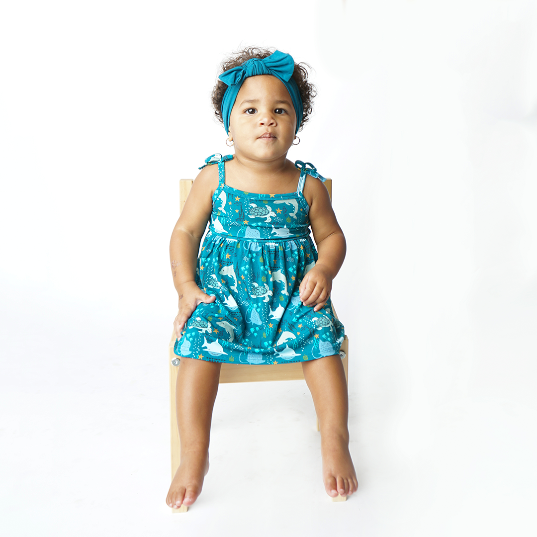 Ocean Friends Viscose Bamboo Twirl Sundress Baby Girl Dress
