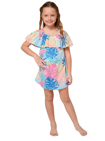 Girl's Peasant Dress Cover Up (Sweet Leaf)