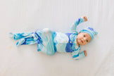 Ocean Wave Newborn Bamboo Knotted Gown