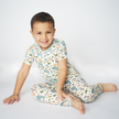 Manatee Short Sleeve Bamboo Toddler Kids Pajama Set