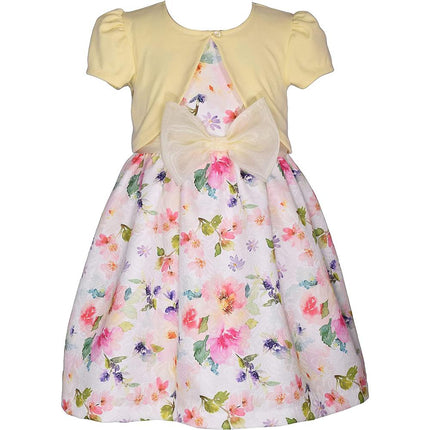 Baby Girls Floral Dress w/ Cardigan