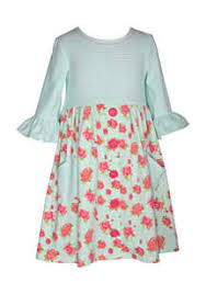 Girls 3/4 Sleeve Babydoll Dress