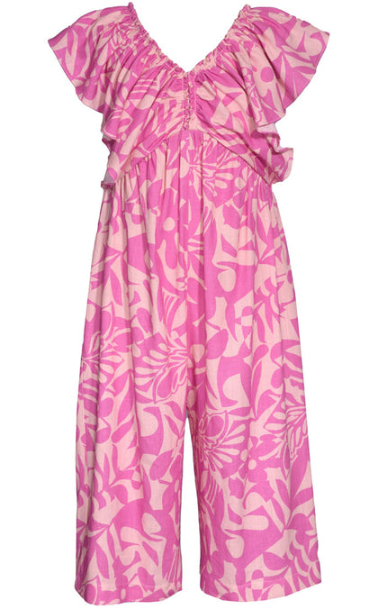 Pink Tropical Jumpsuit