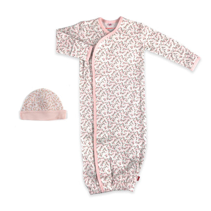 Bedford Floral Organic Cotton Magnetic Gown Set