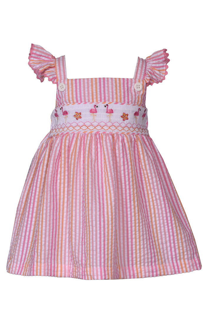 Flamingo Smocked Sundress 24M / PINK