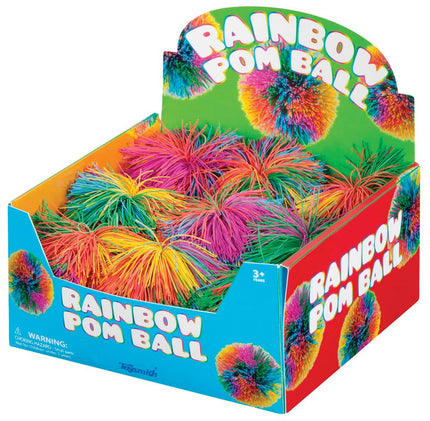 Rainbow Pom Ball Toy