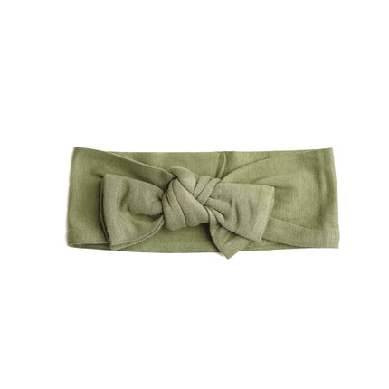 Olive Bamboo Headband Bow