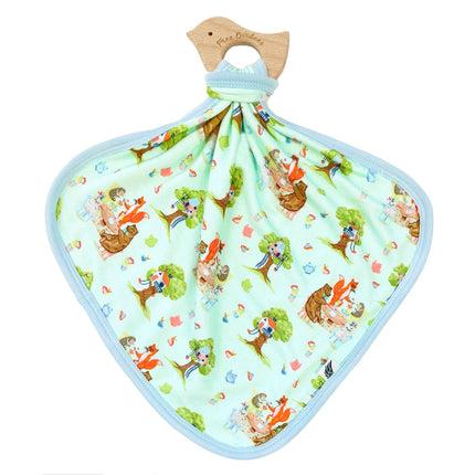 Tree House Tea Party Bamboo Lovey with Wooden Teether
