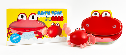 Bath Time for Little Crab - Children's Waterproof Hand Puppet Book and Swimming Toy