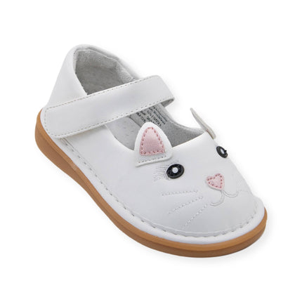 Wee Squeak Kitty White Shoes
