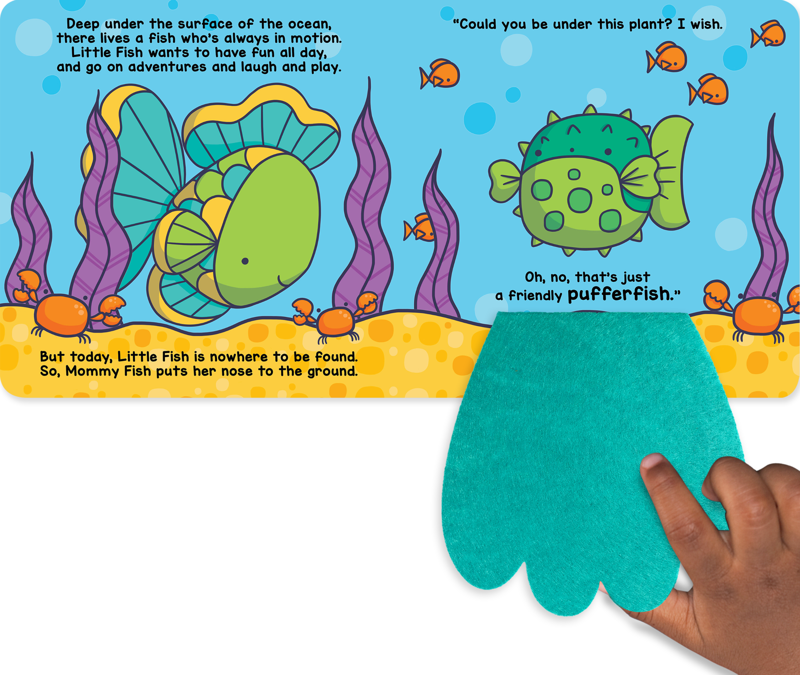 Peek and Seek- In the Ocean  -With Lift-the-Flap Felt Piece Book