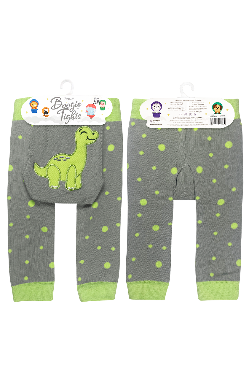 Green Dino Baby Boogie Tights