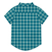 Boys Nile Blue & Teal Gingham Short-Sleeve Button-Up