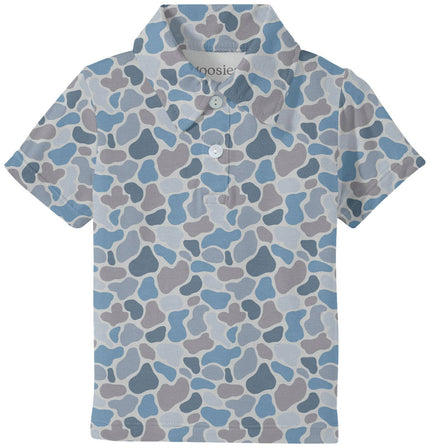 Watercolor Camo Bamboo SS Polo Shirt