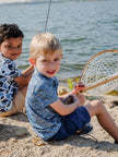 Boys Fish Bait Buddies Knit Short Sleeve Performance Polo