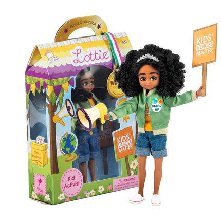 Inspired by real life activist, Mari Copeny aka 'Little Miss Flint', it is hoped that this doll, Meg, will empower children to believe in themselves. Their voices matter and with them, they can achieve anything! 