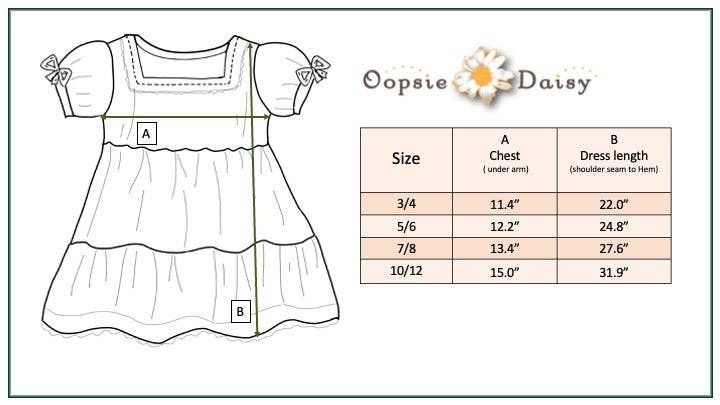Kids Pink & Blue Lace Tiered Square Neck Dress