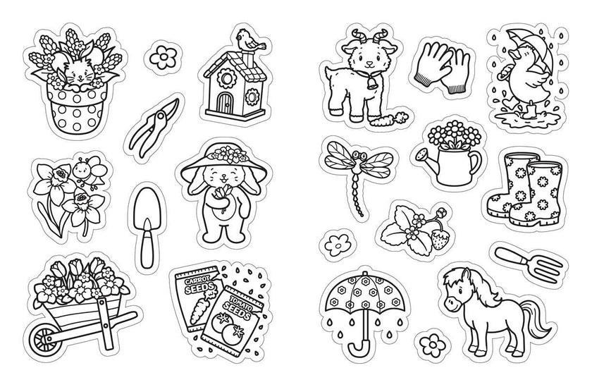 Color Your Own Stickers Book