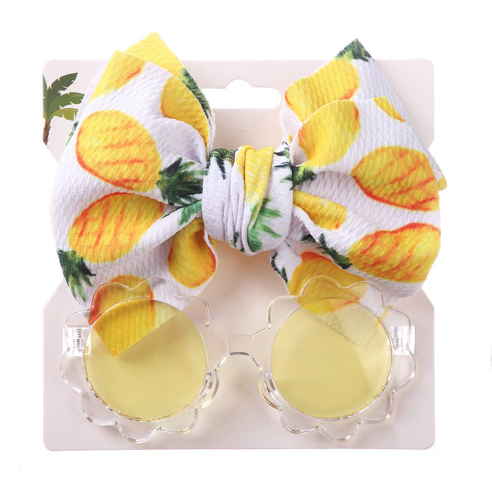 Sunglasses and Floral Headband Set