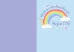 Unicorn Flocked Birthday Card