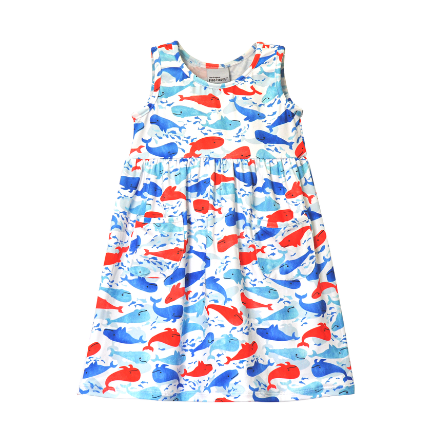 Kids UPF50+ Dahlia Sleeveless Dress with Pockets