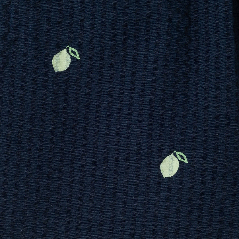 Kids Polo & Seersucker Short Set | Navy & White Limes