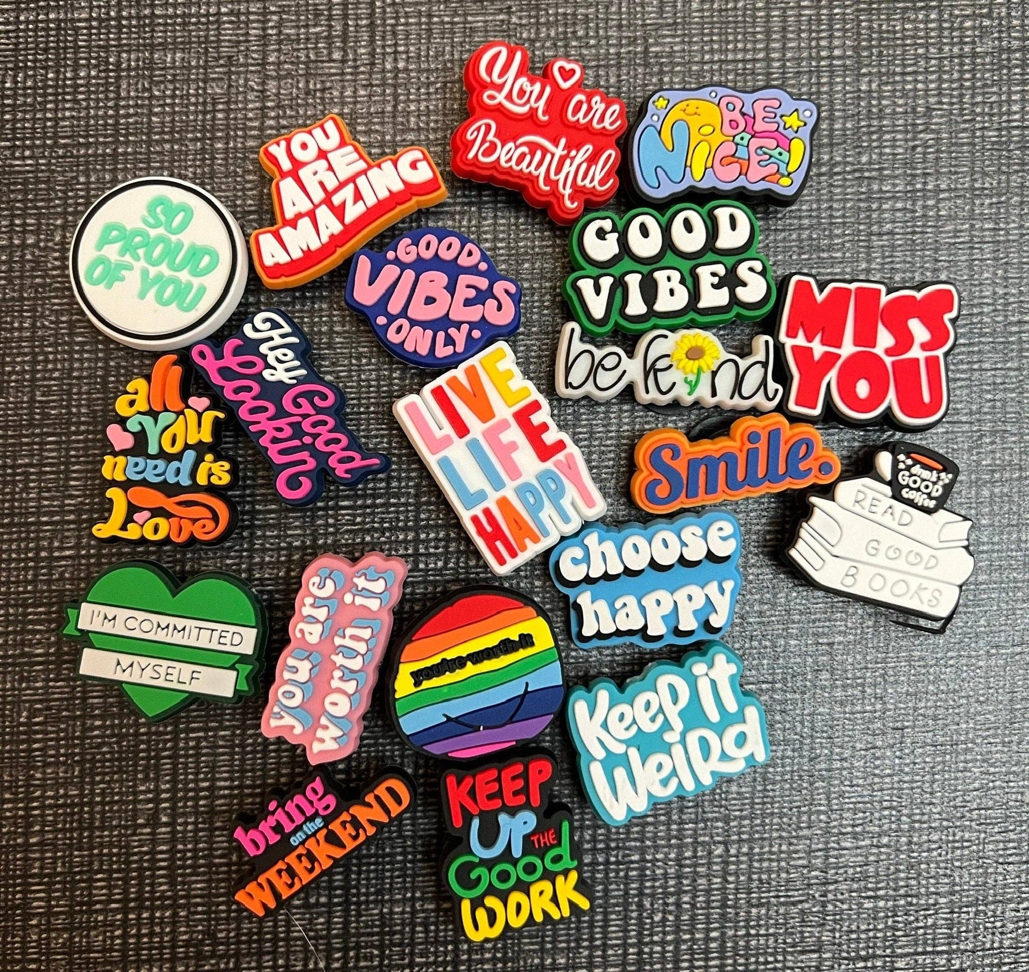 Inspiring Words Shoe Charms
