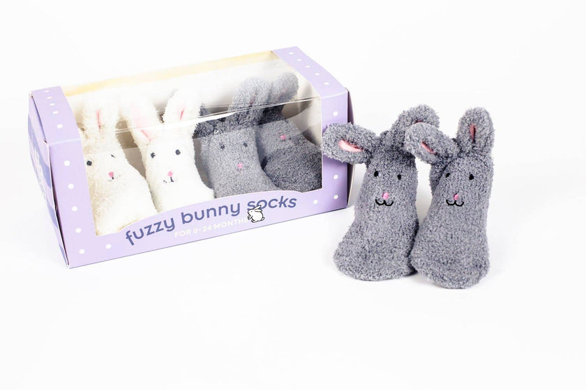 Fuzzy Easter Bunny Socks