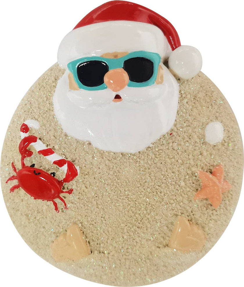 Santa in Sand Personalized Ornament