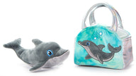 Plush Animal Set with Purse -  Bottlenose Dolphin