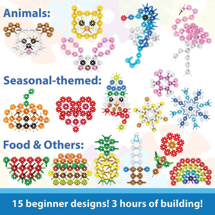 15 in 1 Brain Flakes Building Instructions For Beginners | PRINTED BOOK
