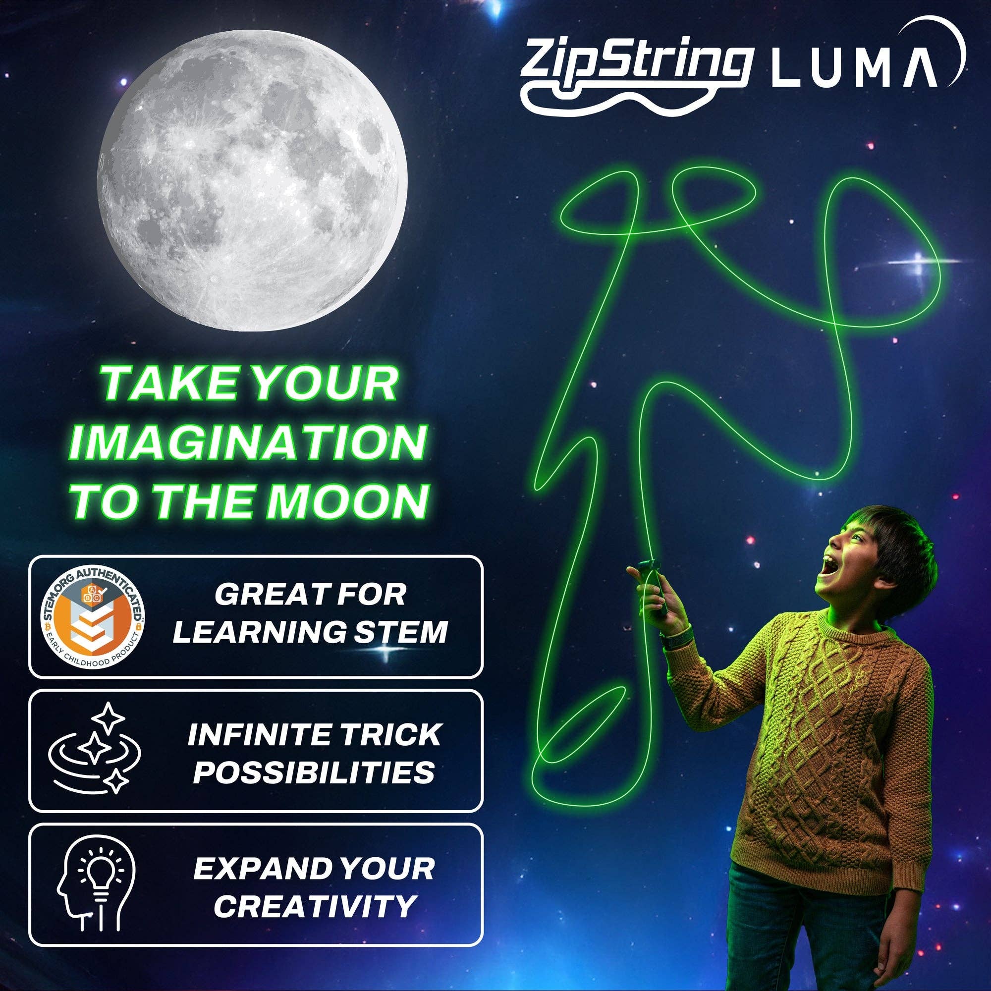 ZipString® Luma Toy