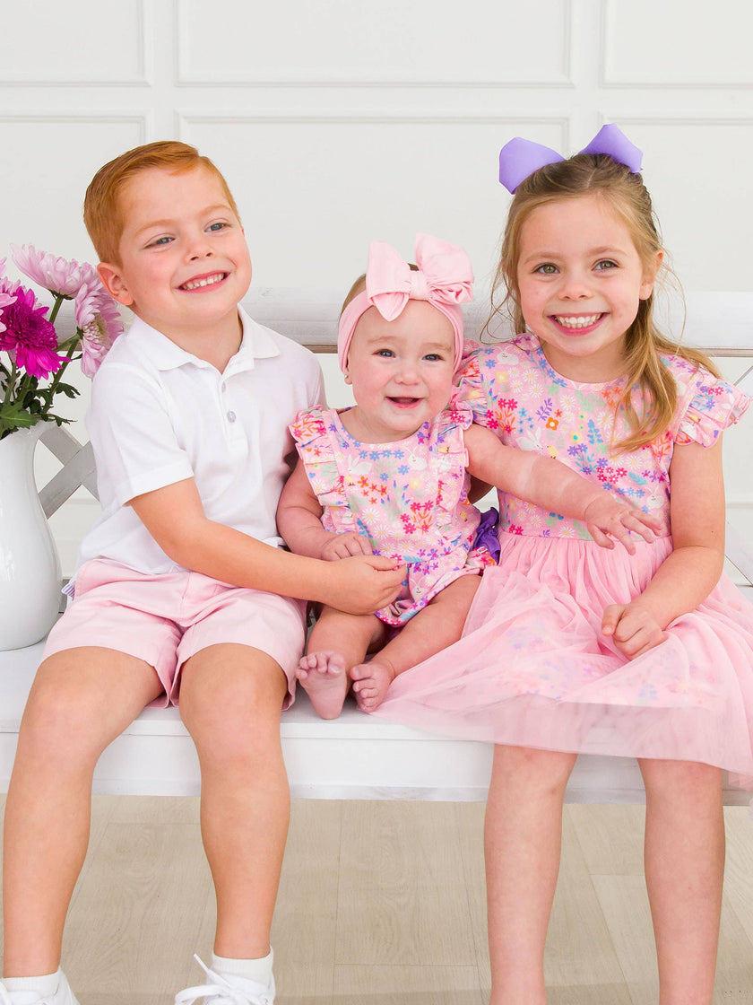 Girls Bunny and Friends Flutter Tulle Twirl Dress