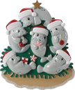 Manatee Family Decorating Tree Personalized Ornament