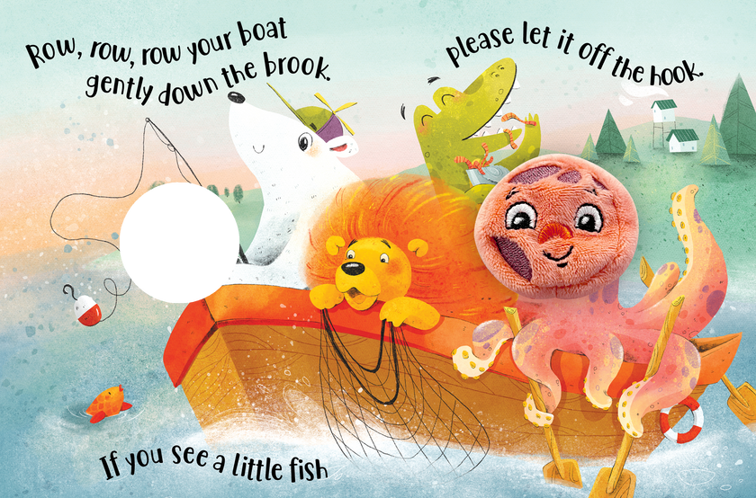 Row, Row, Row Your Boat - Finger Puppet Book