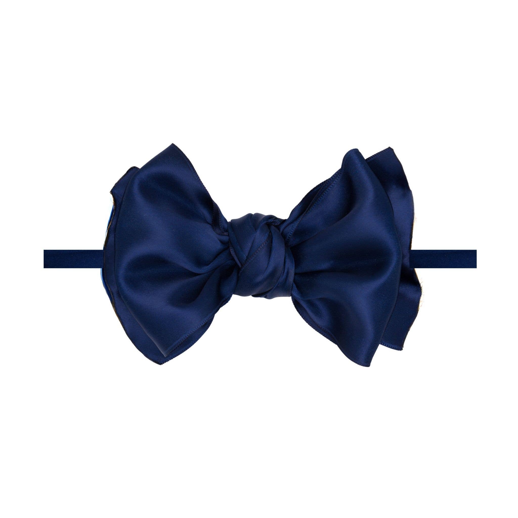 Baby Bling® Satin FAB® Skinny nylon headband with satin bow