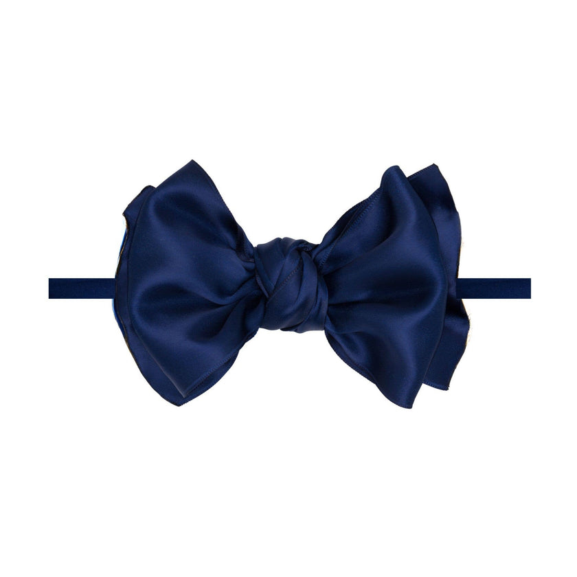 Baby Bling® Satin FAB® Skinny nylon headband with satin bow