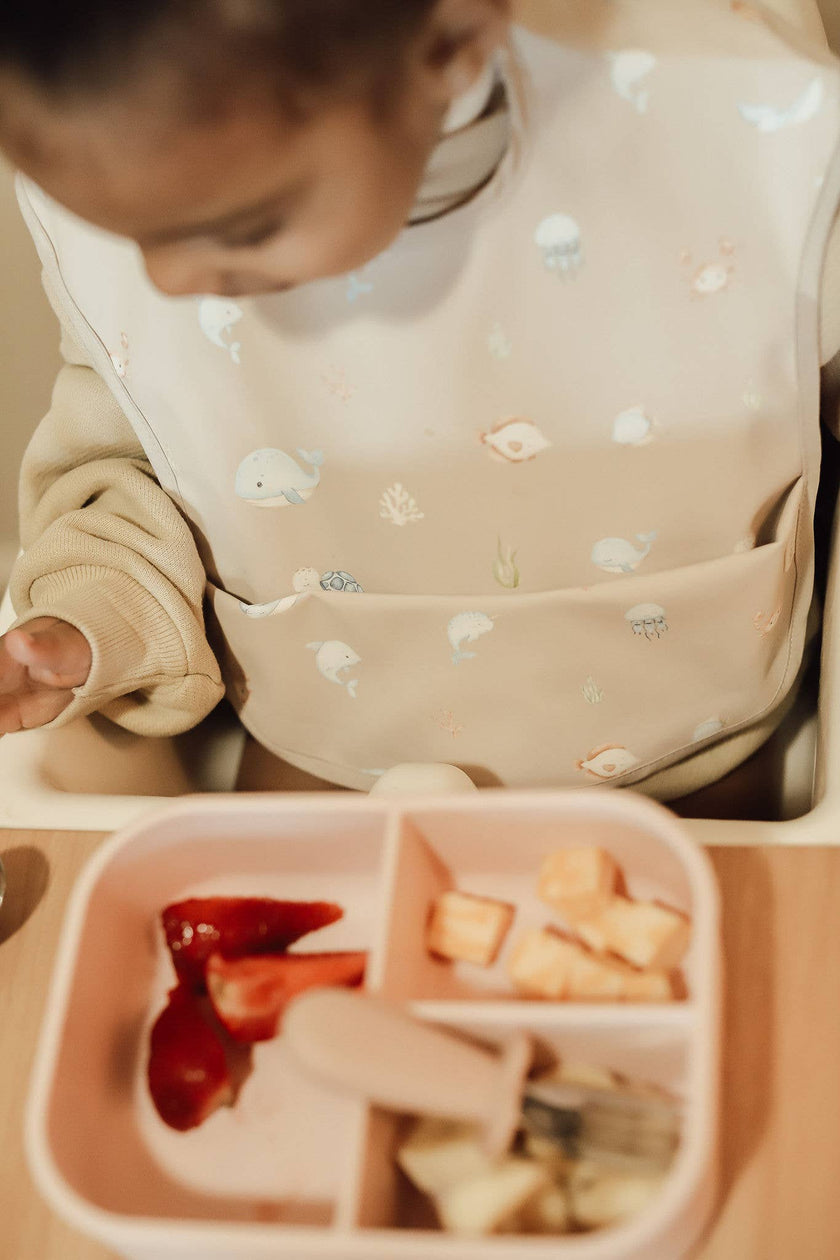 Smock Bib for Baby & Toddler (1-pc) Short Sleeve (Undersea)