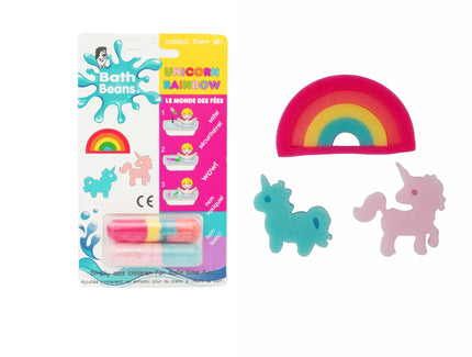 Magic food-grade gelatin capsules release two sponge toys from each capsule when dropped into warm water. Each pack contains two jumbo capsules and each capsule has two sponge characters or more. There are 8 themes: Dinosaurs, Unicorn Rainbow, Journey, Bugs, Wild Animals, African Animals, Fairy Tales & Sea Creatures. Non-toxic! No essential oils! No fragrance! Made with food-grade ingredients - safe for kids. Hand-made in South Africa since 1988.