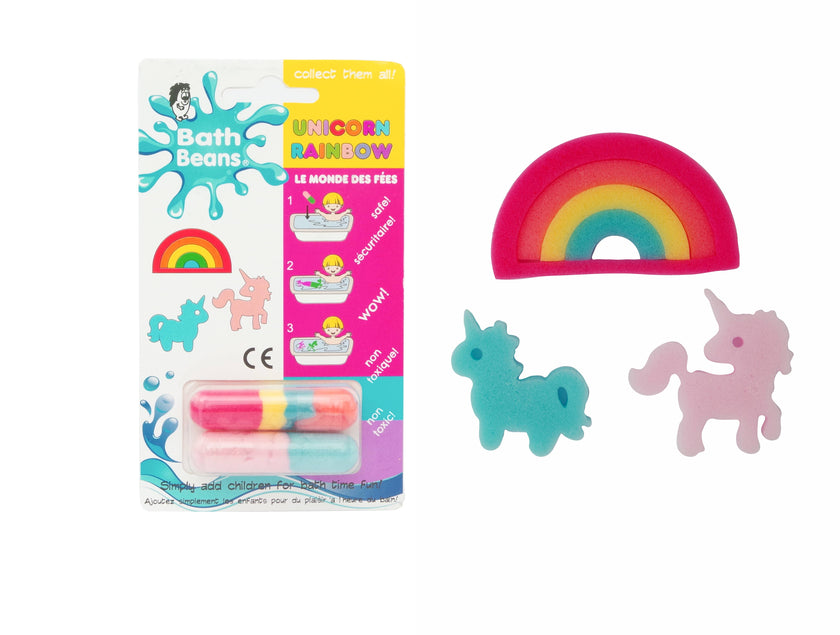 Magic food-grade gelatin capsules release two sponge toys from each capsule when dropped into warm water. Each pack contains two jumbo capsules and each capsule has two sponge characters or more. There are 8 themes: Dinosaurs, Unicorn Rainbow, Journey, Bugs, Wild Animals, African Animals, Fairy Tales & Sea Creatures. Non-toxic! No essential oils! No fragrance! Made with food-grade ingredients - safe for kids. Hand-made in South Africa since 1988.