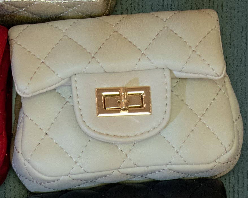 Quilted Purse with Gold Chain