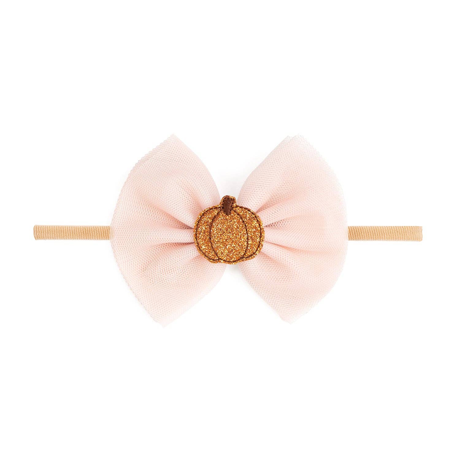 Pumpkin Tulle Bow Baby Headband - Hair Accessories - Fall