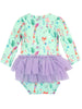 Mermaid Princess Tulle Skirted One Piece Rash Guard