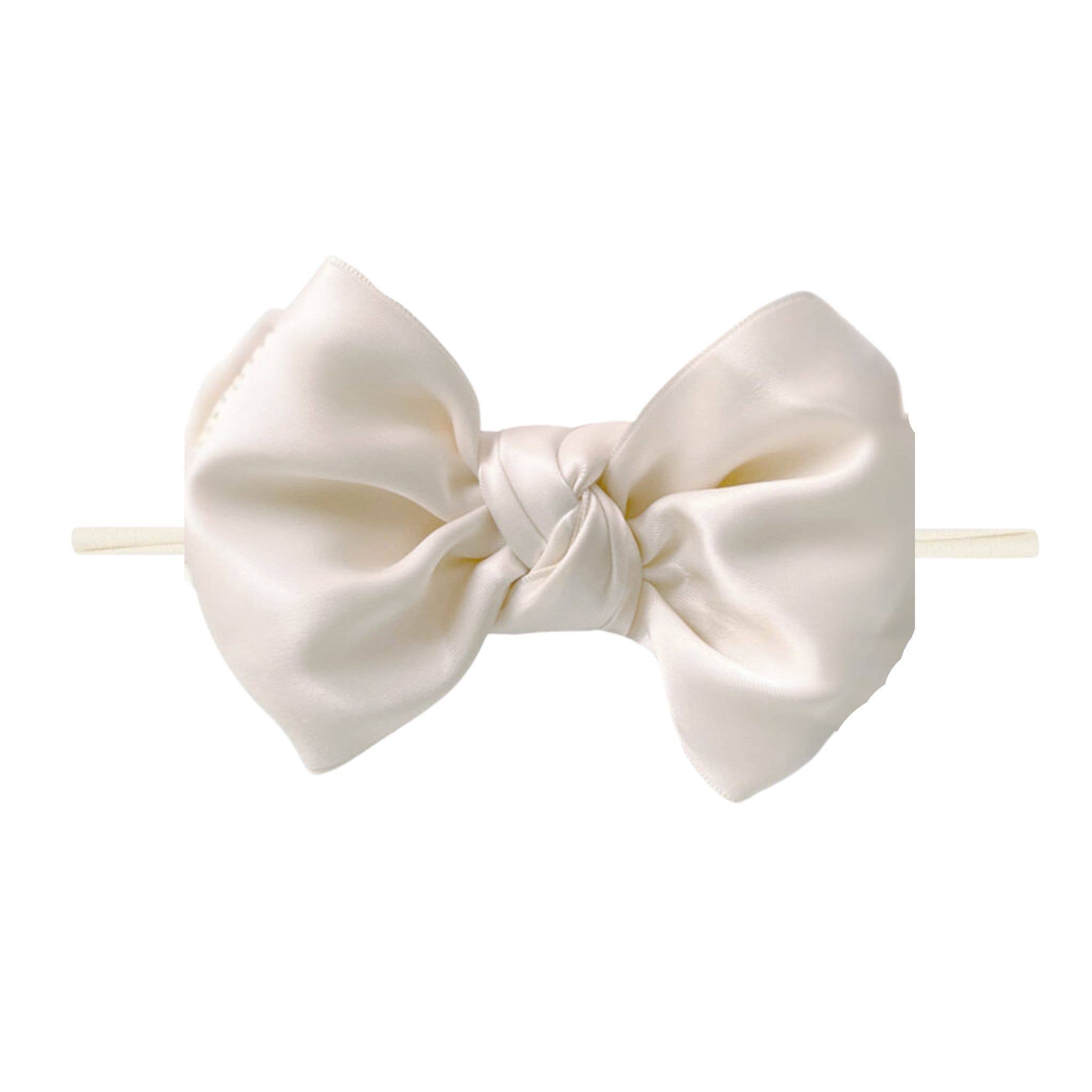 Baby Bling® Satin FAB® Skinny nylon headband with satin bow