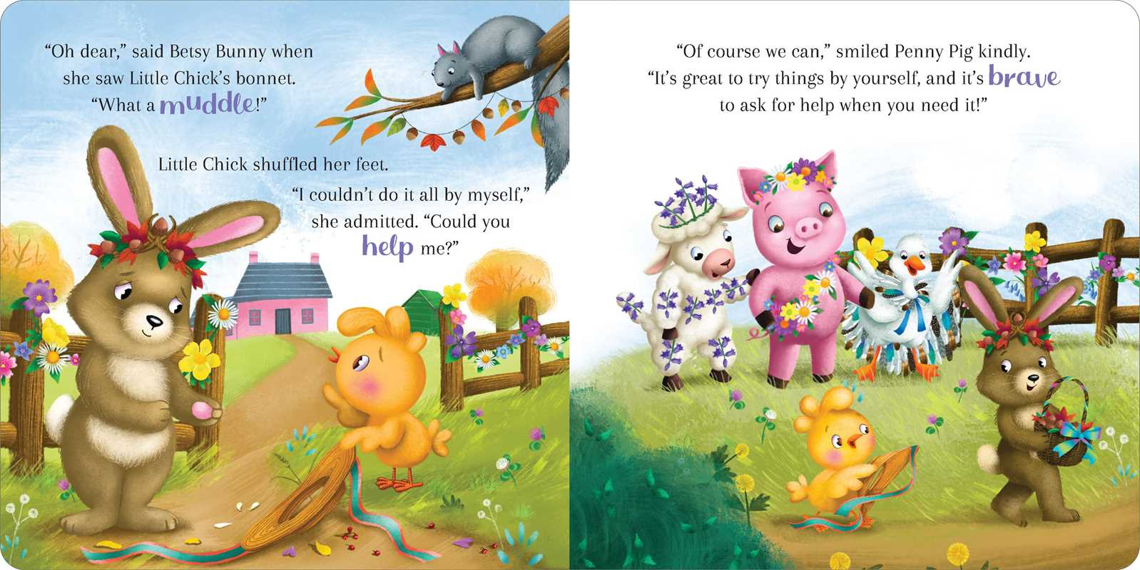 Little Chick's Spring Bonnet: Padded Board Book by Em Bruce