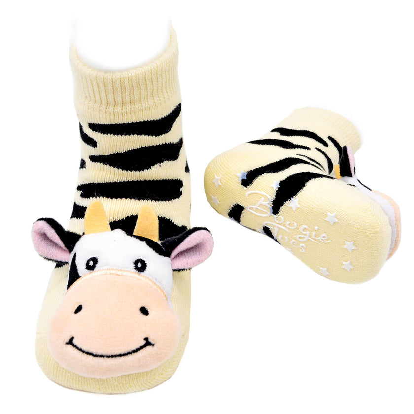 Bella The Cow Boogie Toes - Baby Rattle Socks