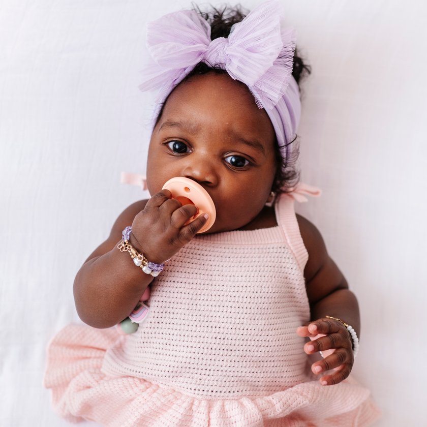 Baby Bling® Tulle FAB® soft nylon headband with tulle bow